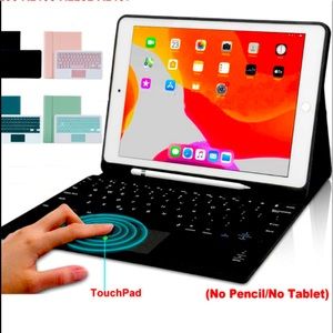 For iPad 7th Gen 10.2 Bluetooth Touchpad Keyboard